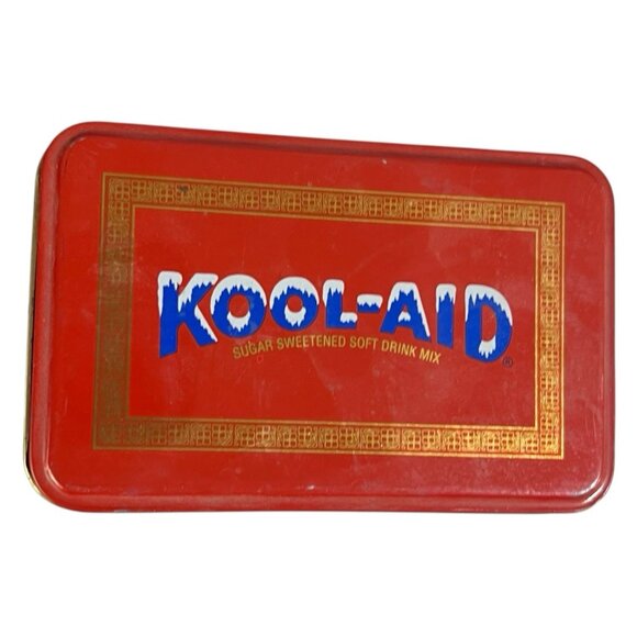 Vintage Kool-Aid Metal Tin Can Container Collectable Canister Empty - Picture 3 of 6